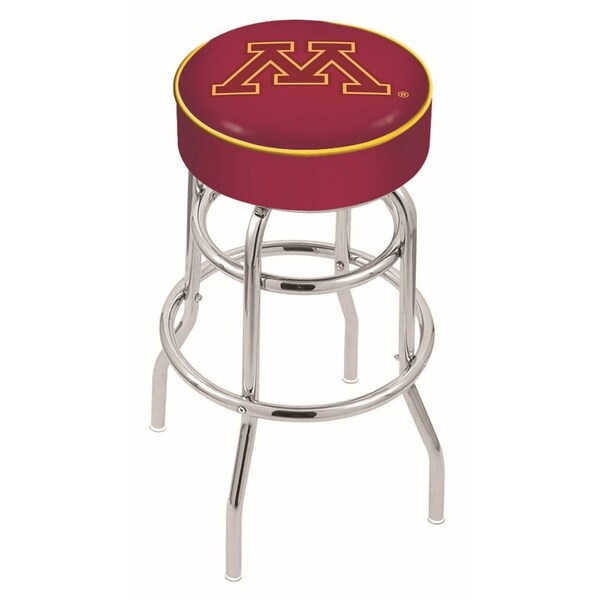 Holland Bar Stool Co 30" Minnesota Cushion Seat, 2-Ring Chrome Swivel Bar Stool - L7C130MINNUN