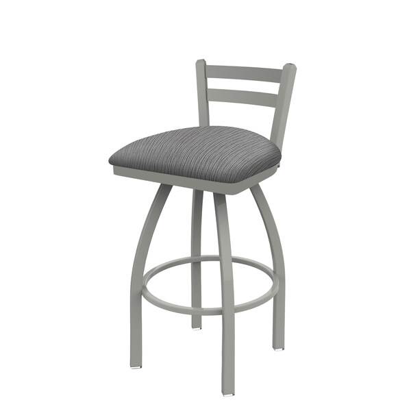 Holland Bar Stool Co 30" Low Back Swivel Bar Stool, Nickel Finish, Graph Seat - 41130AN020