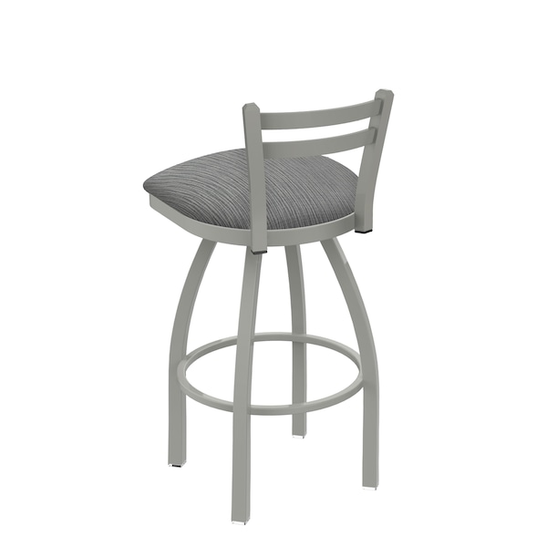 Holland Bar Stool Co 30" Low Back Swivel Bar Stool, Nickel Finish, Graph Seat - 41130AN020