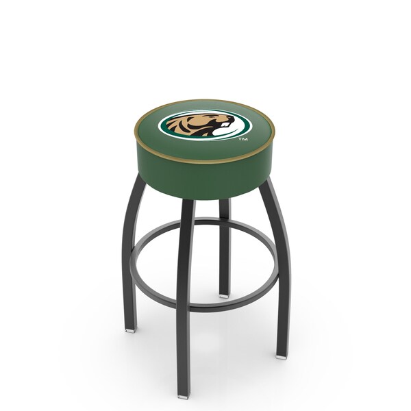Holland Bar Stool Co 30" 4" Bemidji State Cushion Seat, Blk Wrinkle Base Swivel Bar Stool - L8B130BMIJST