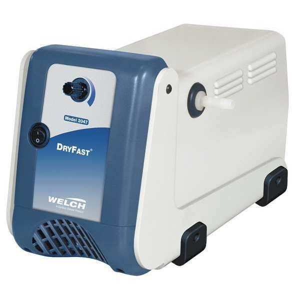 Welch Vacuum Pump, 1/5 HP, 28.50 In. Hg, 1.8 cfm - 2037B-01