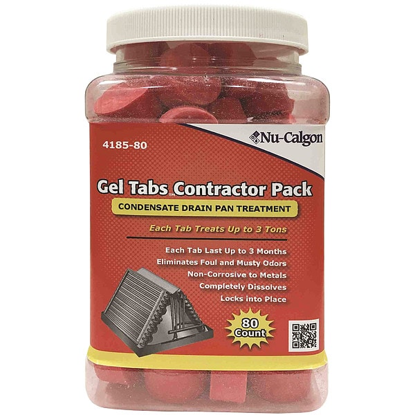 Nu-Calgon Condensate Pan Treatment, Gel Tab, 3 ton - 4185-80