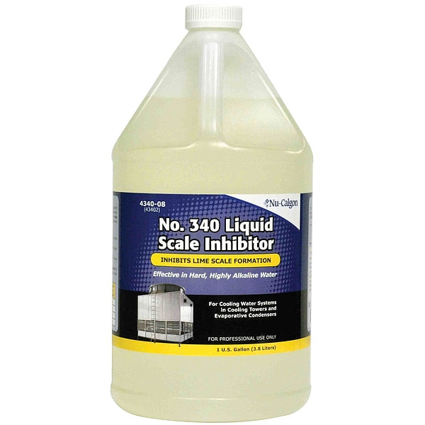 Nu-Calgon Scale Inhibitor, Yellow, 1 gal, Bottle - 4340-08