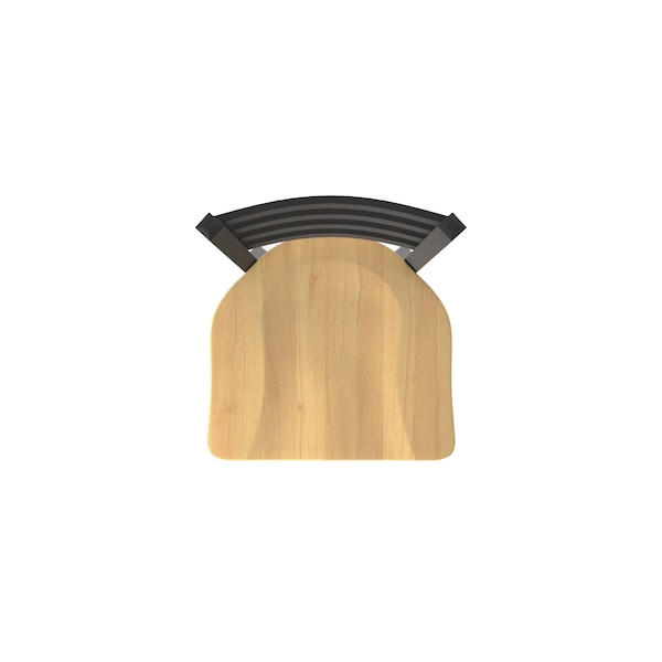 Holland Bar Stool Co 30" Stationary Bar Stool, Black Wrinkle, Nat Maple Seat - 40030BWNATMPL