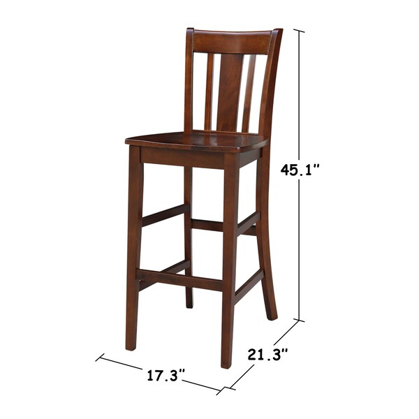 Whitewood Industries Solid Wood San Remo Counter Height Dining Stool - 30" Seat Height - S581-103