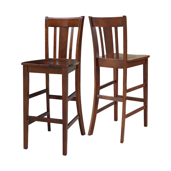 Whitewood Industries Solid Wood San Remo Counter Height Dining Stool - 30" Seat Height - S581-103