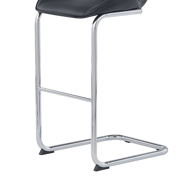Global Furniture Usa Contemporary PU D1446 2 Black Bar Stools - 2933