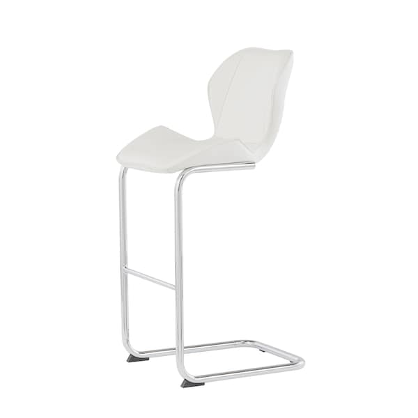Global Furniture Usa Contemporary PU D1446 4 White Bar Stools - 2944