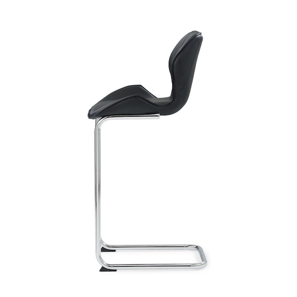 Global Furniture Usa Contemporary PU D1446 3 Black Bar Stools - 2934
