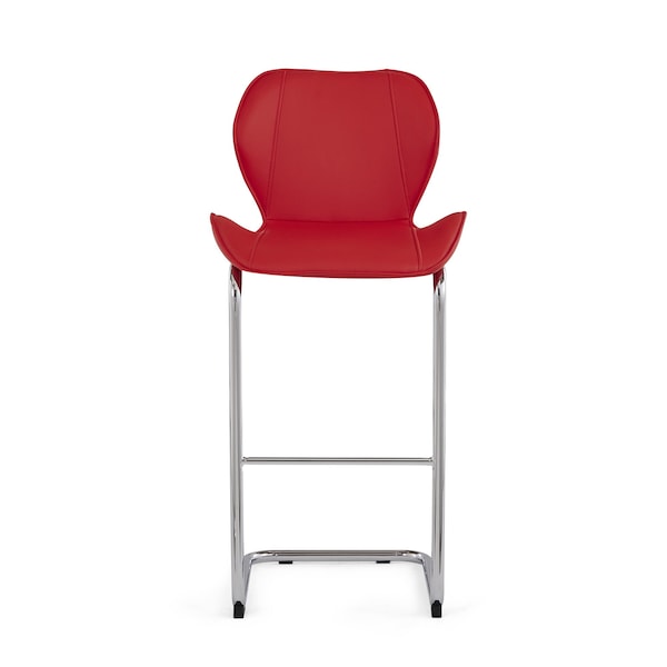Global Furniture Usa Contemporary PU D1446 3 Red Bar Stools - 2940