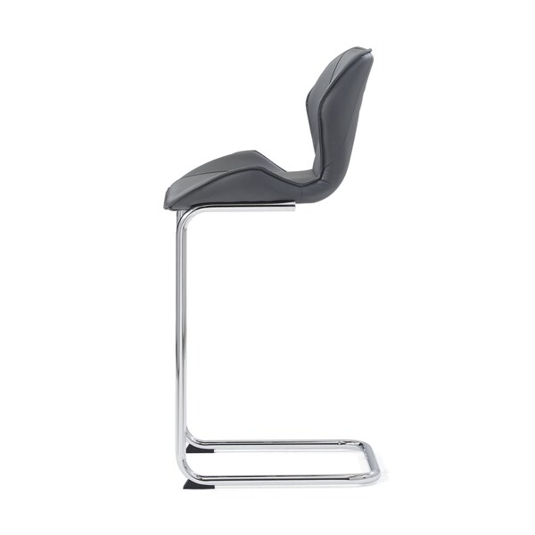 Global Furniture Usa Contemporary PU D1446 4 Grey Bar Stools - 2938
