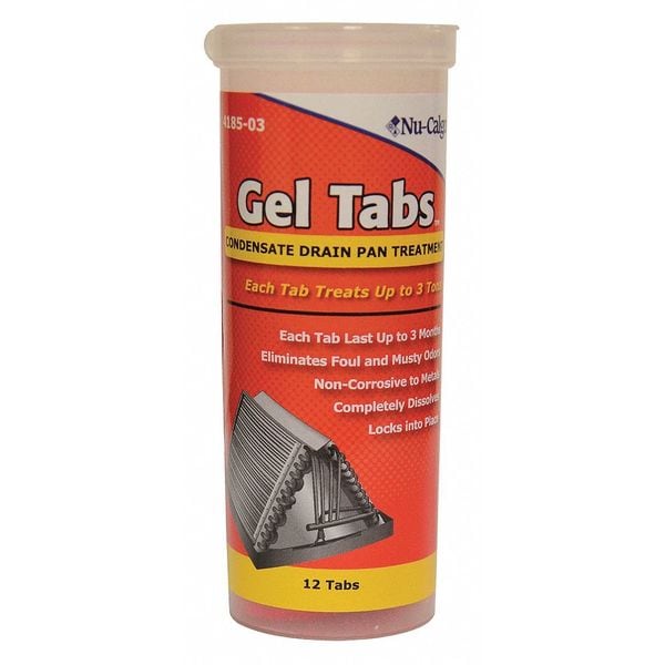 Nu-Calgon Condensate Pan Treatment, 12 Tabs, Red - 4185-03