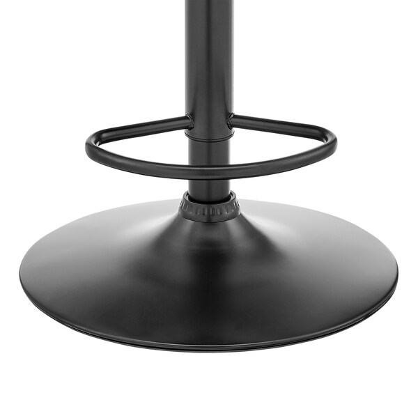 Armen Living Dax Backless Dark Gray Faux Leather Adjustable Height Bar Stool - LCDXBABLGR