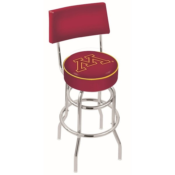 Holland Bar Stool Co 25" Chrome 2-Ring Minnesota Swivel Bar Stool, Back - L7C425MINNUN