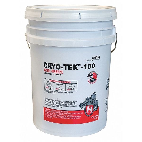 Hercules Cryo-Tek-100 Anti-Freeze Corrosion Resistant, 5 gal Pail, Pink, Up to 250 Degrees F - 35284