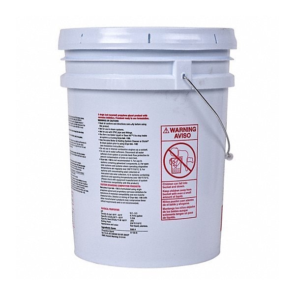 Hercules Cryo-Tek-100 Anti-Freeze Corrosion Resistant, 5 gal Pail, Pink, Up to 250 Degrees F - 35284