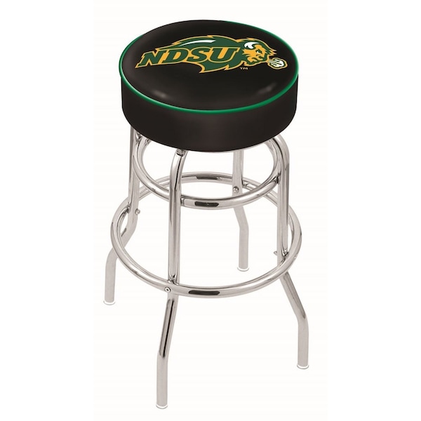 Holland Bar Stool Co 25" North Dakota State Cushion Seat, 2-Ring Chrome Swivel Bar Stool - L7C125NDAKST-B