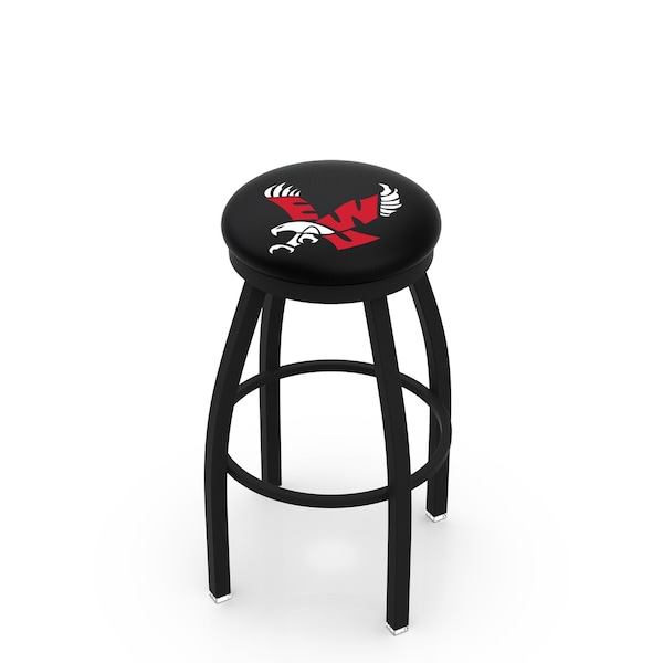 Holland Bar Stool Co 30" Blk Wrinkle Eastern Washington Swivel Bar Stool, Accent Ring - L8B2B30EASTWA