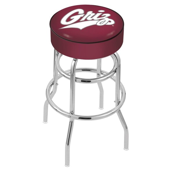 Holland Bar Stool Co 25" 4" Montana Cushion Seat, Double-Ring Chrome Swivel Bar Stool - L7C125MONTUN