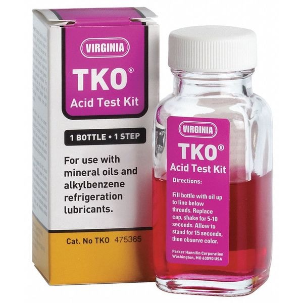 Virginia Kmp Refrigeration Oil Acid Test Kit, 4 oz Sz - TKO