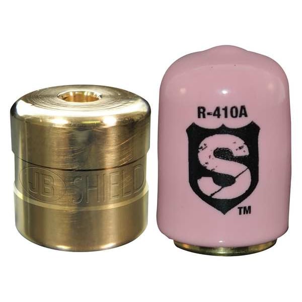 Jb Industries Refrigerant Cap Locks, 1/4 in., R-410A, PK4 - SHLD-P4