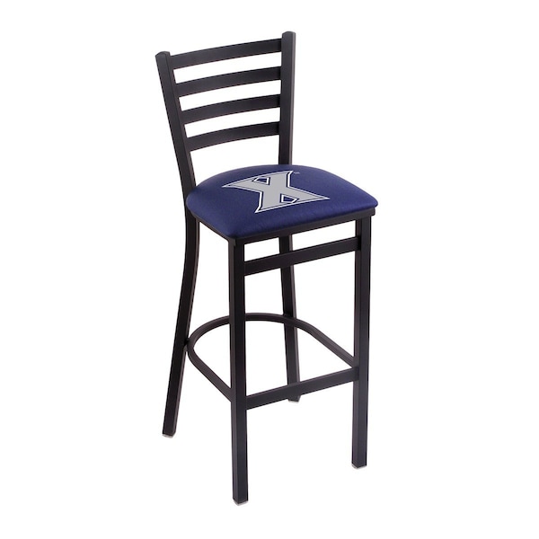 Holland Bar Stool Co 30" Blk Wrinkle Xavier Stationary Bar Stool, Ladder Back - L00430XAVIER
