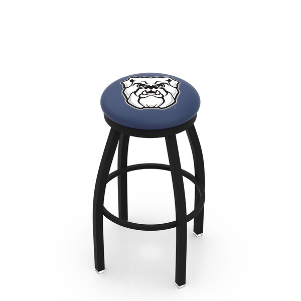 Holland Bar Stool Co 30" Blk Wrinkle Butler Swivel Bar Stool, Accent Ring - L8B2B30BUTLER
