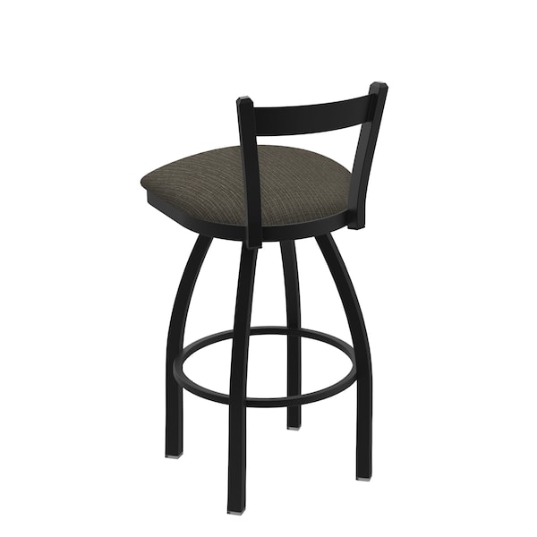 Holland Bar Stool Co 30" Low Back Swivel Bar Stool, Black Wrinkle, Graph Chalice Seat - 82130BW019