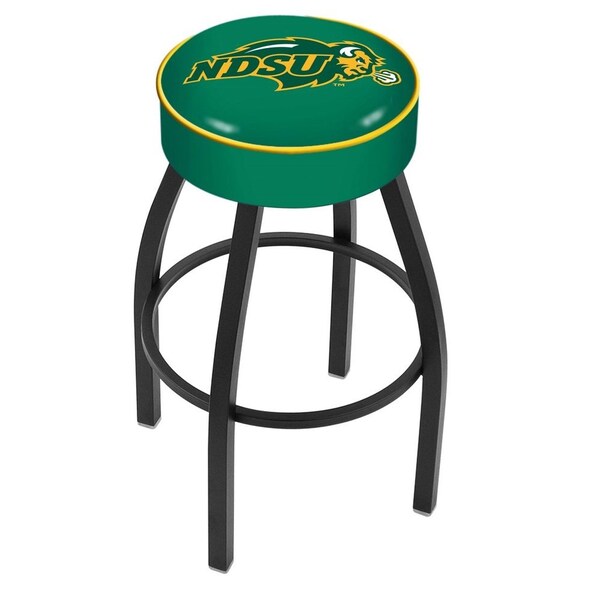 Holland Bar Stool Co 30" North Dakota State Cushion Seat, Blk Wrinkle Base Swivel Bar Stool - L8B130NDAKST-G