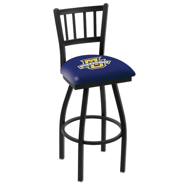 Holland Bar Stool Co 30" Blk Wrinkle Marquette Swivel Bar Stool, Jailhouse Back - L01830MRQTTE