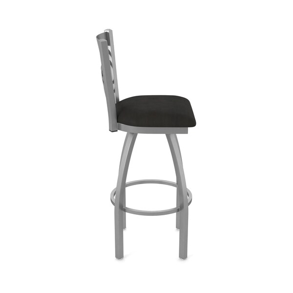 Holland Bar Stool Co 820 Catalina Stainless Steel 36in Swivel Bar Stool with Canter Espresso Seat - 82036SS003