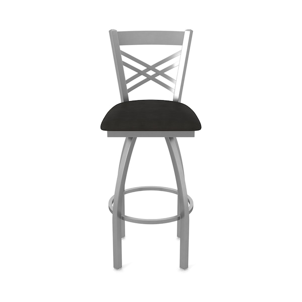 Holland Bar Stool Co 820 Catalina Stainless Steel 36in Swivel Bar Stool with Canter Espresso Seat - 82036SS003