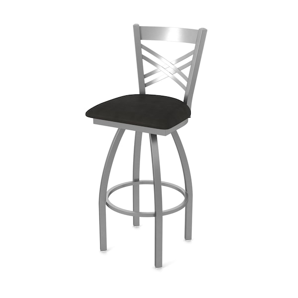 Holland Bar Stool Co 820 Catalina Stainless Steel 36in Swivel Bar Stool with Canter Espresso Seat - 82036SS003