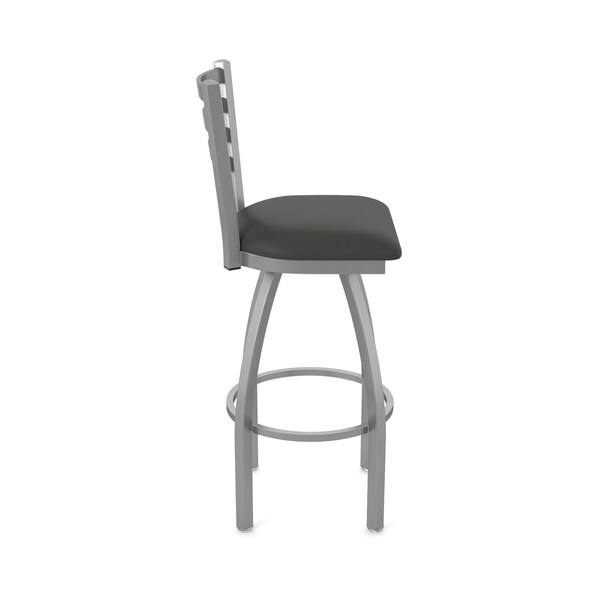 Holland Bar Stool Co 410 Jackie Stainless Steel 36in Swivel Bar Stool with Canter Iron Seat - 41036SS008