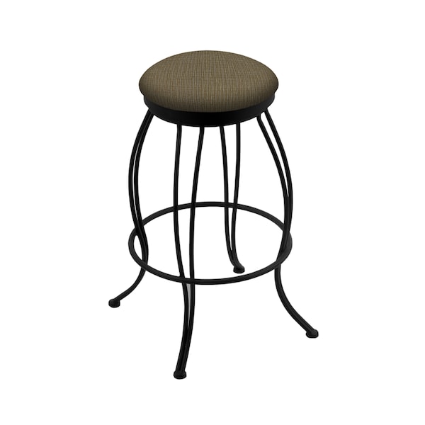 Holland Bar Stool Co 30" Swivel Bar Stool, Black Wrinkle, Graph Cork Seat - 300030BW017