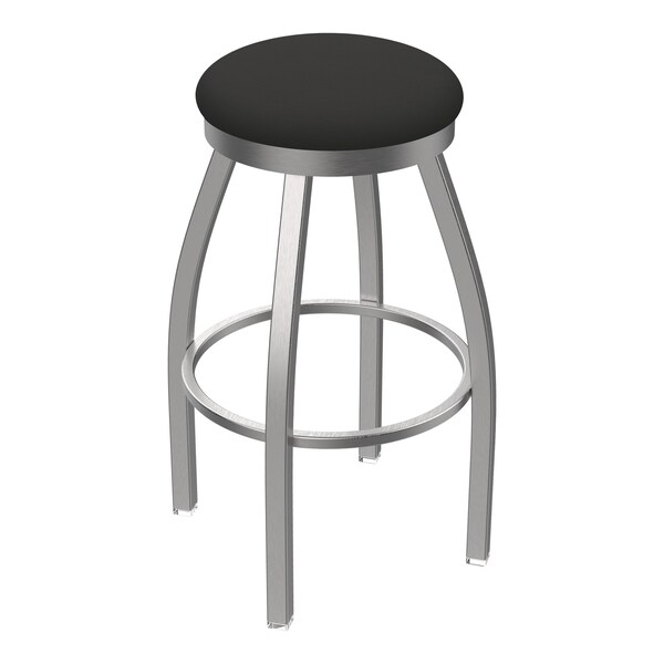 Holland Bar Stool Co 802 Misha Stainless Steel 36in Swivel Bar Stool with Canter Iron Seat - 80236SS008