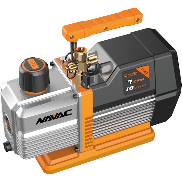 Navac Vacuum Pump, 7 CFM, 2-Stage, 15 Microns, A2L Refrigerants - NP7DP2