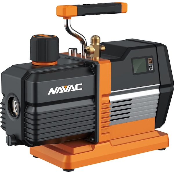 Navac Smart Vacuum Pump, 8 CFM, DC, Digital Control, w/ Micron Gauge - NRP8DI