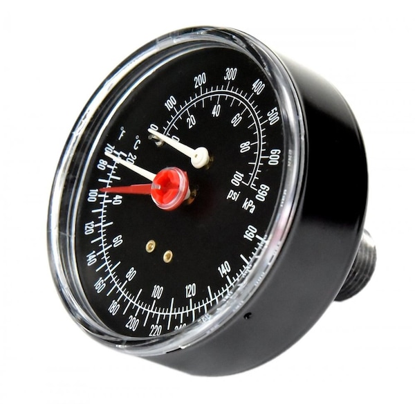 Weil Mclain Pressure/Temp Gauge, 60, 2-1/2" Dial, 1/4" - 510-218-099