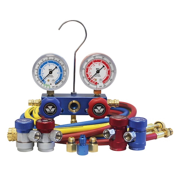 Mastercool R1234yf/R134a Alum Manifold Gauge Set - ME89661-AYF