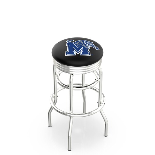 Holland Bar Stool Co 30" Chrome 2-Ring Memphis Swivel Bar Stool, Accent Ring - L7C3C30MEMPHS