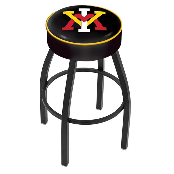 Holland Bar Stool Co 30" Virginia Military Inst Cushion Seat, Blk Wrnkl Swivel Bar Stool - L8B130VAMILI