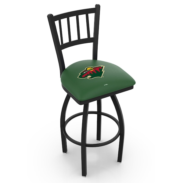 Holland Bar Stool Co 30" Blk Wrinkle Minnesota Wild Swivel Bar Stool, Jailhouse Back - L01830MINWLD