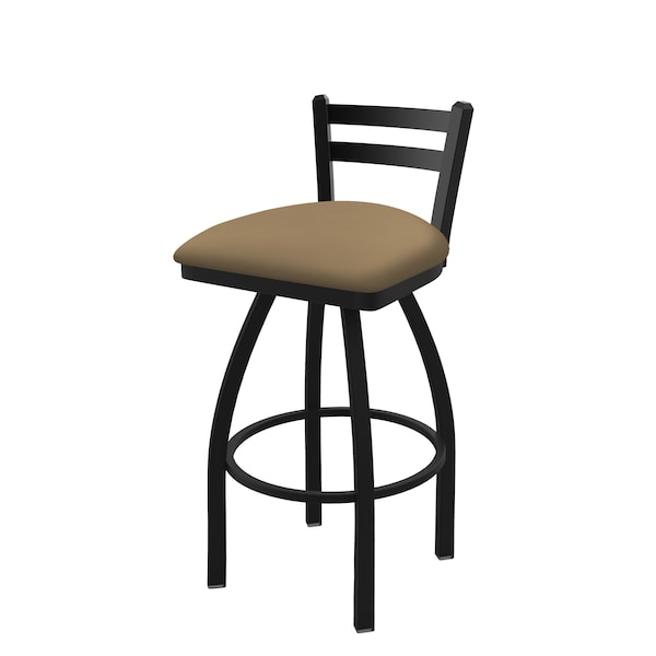 Holland Bar Stool Co 30" Low Back Swivel Bar Stool, Black Wrinkle, Canter Sand Seat - 41130BW013