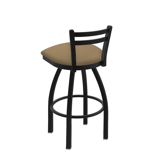 Holland Bar Stool Co 30" Low Back Swivel Bar Stool, Black Wrinkle, Canter Sand Seat - 41130BW013