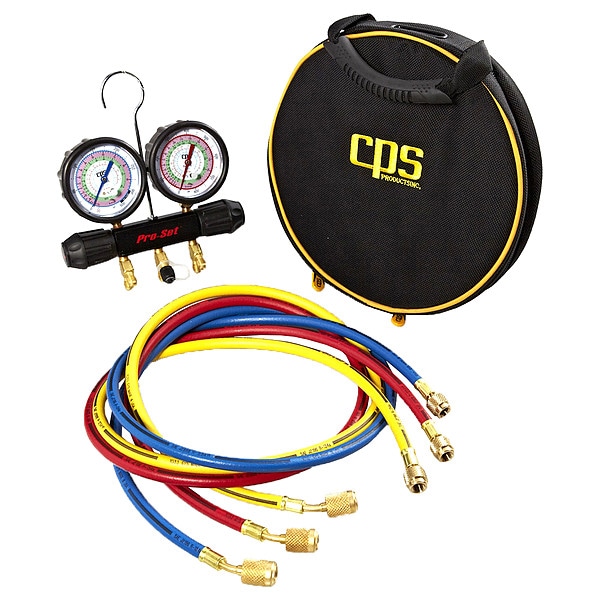 Pro-Set Manifold Gauge Set, 5 ft L, 3 1/2 in Gauge - MT2H7P5A