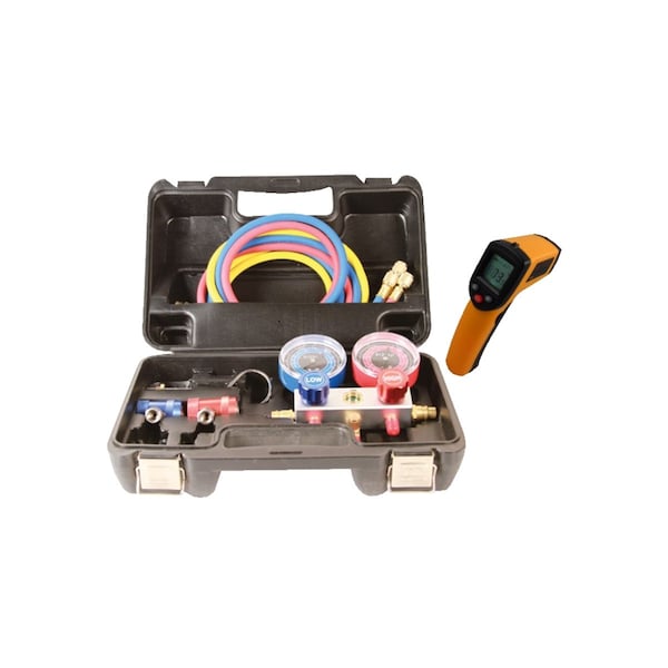 Fjc R1234Yf Manifold Set W/Free Thermometer - KIT6850