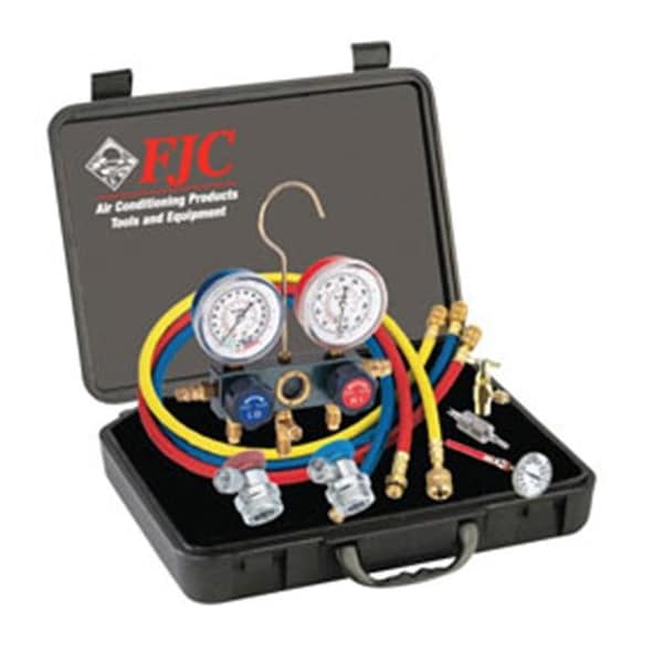 Fjc FJC 6785 R134A Aluminum Manifold Gauge Set And Tool Assortment - FJC-6785