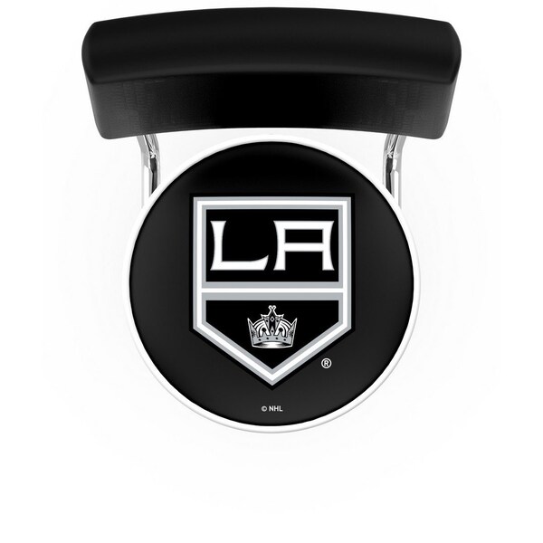 Holland Bar Stool Co 25" Chrome 2-Ring Los Angeles Kings Swivel Bar Stool, Back - L7C425LAKING