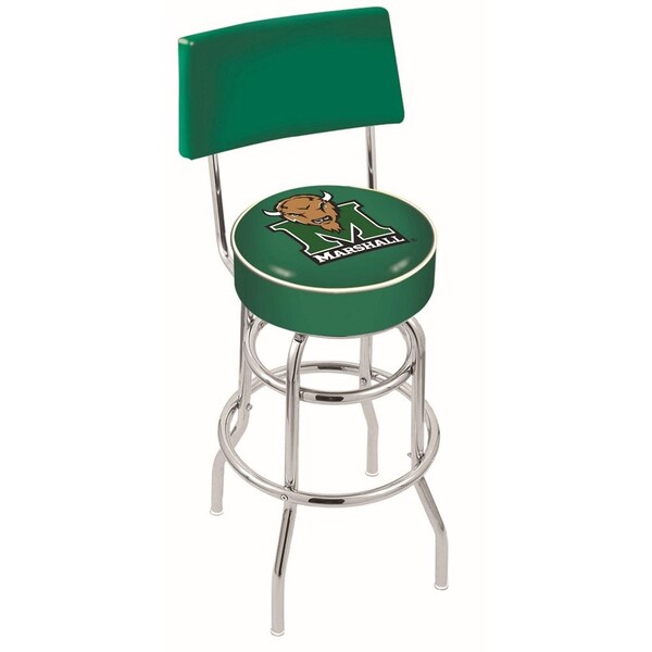 Holland Bar Stool Co 25" Chrome 2-Ring Marshall Swivel Bar Stool, Back - L7C425MRSHLL